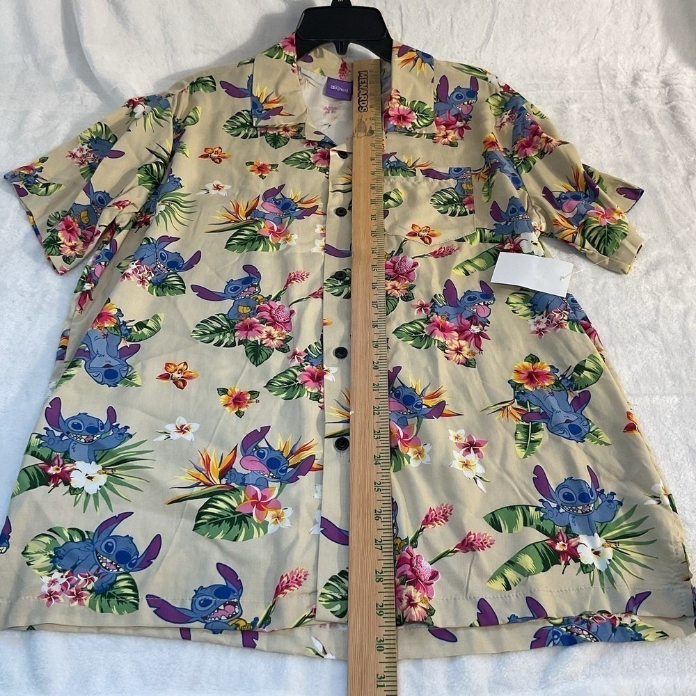 Disney Lilo & Stitch hawaiian shirt NWT Men's Medium 100% Rayon Vacation Novelty - Picture 6 of 9